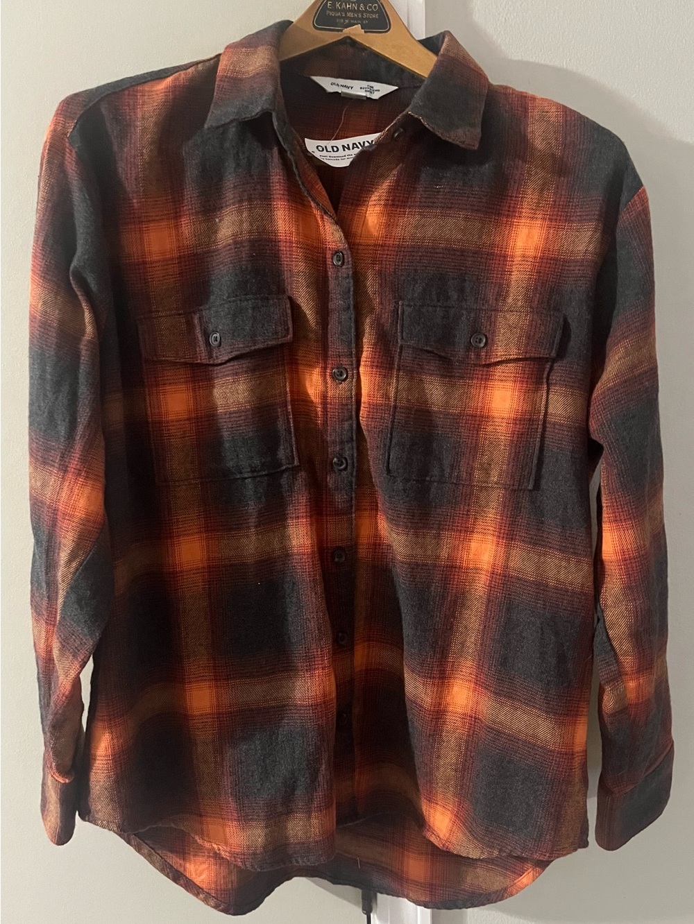 NWT Old Navy Taylor Swift Evermore Plaid Flannel The Boyfriend Shirt Medium